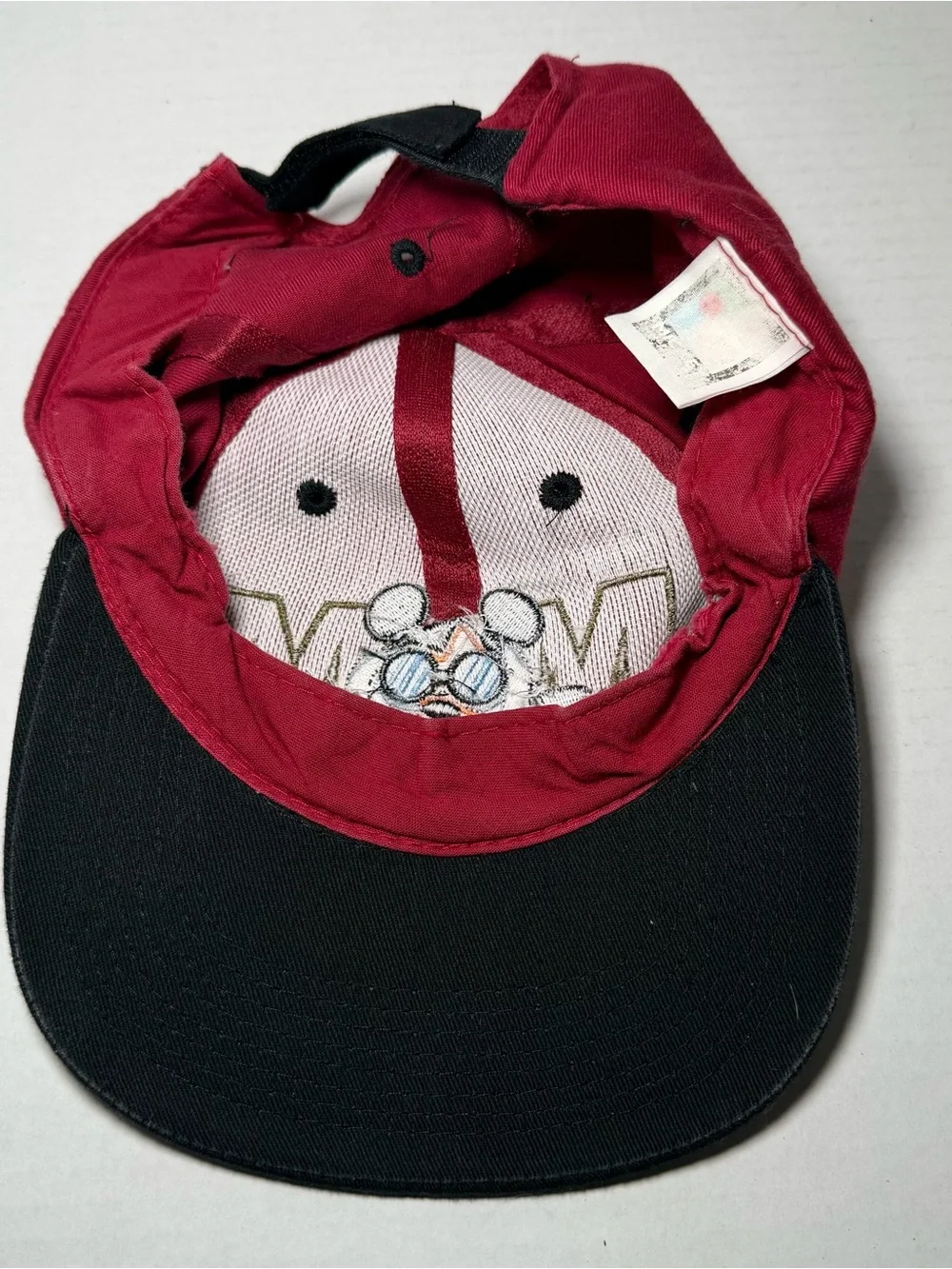 Vintage 90s Disney Mickey Mouse Special Agent Flat Bill Adjustable Hat